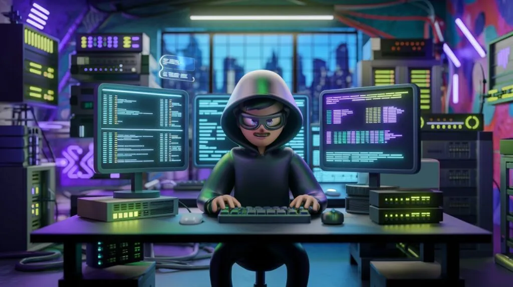 A 3d Render Of A Hacker In A Cyber Security Settin PBKqGAplRuW5rxc6wm8hrw MZLXIrBEQZyoLp I84SU0A