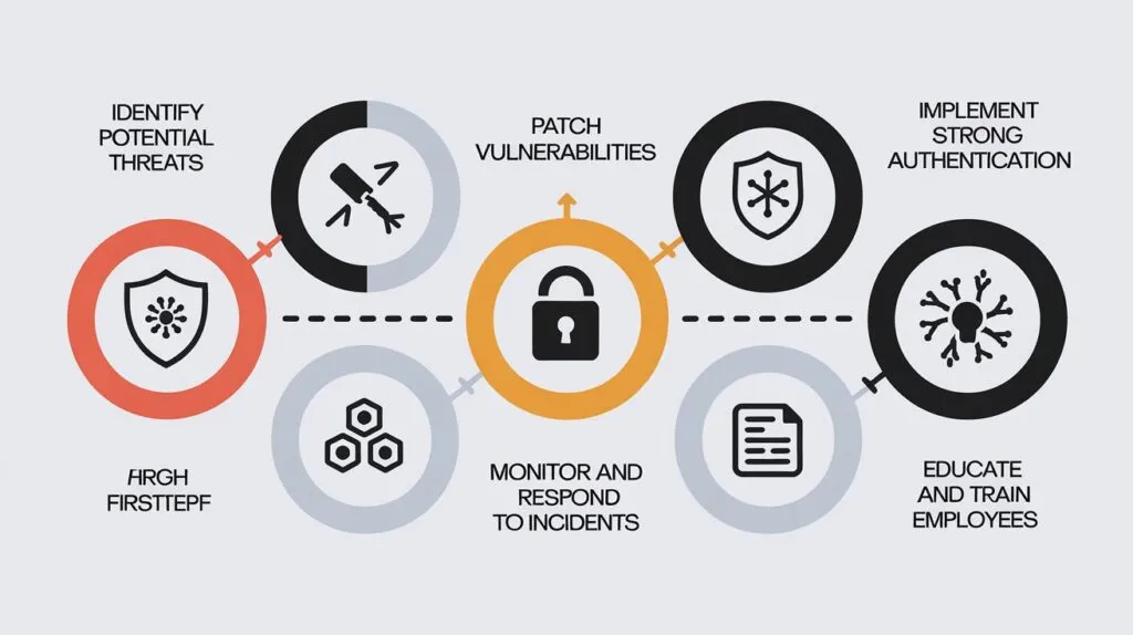 A Cybersecurity Chart With Multiple Steps The Firs 07HXi7heQRuG ZbGY8T0Aw Dvy RnmjTFGGSsXxatDhlQ