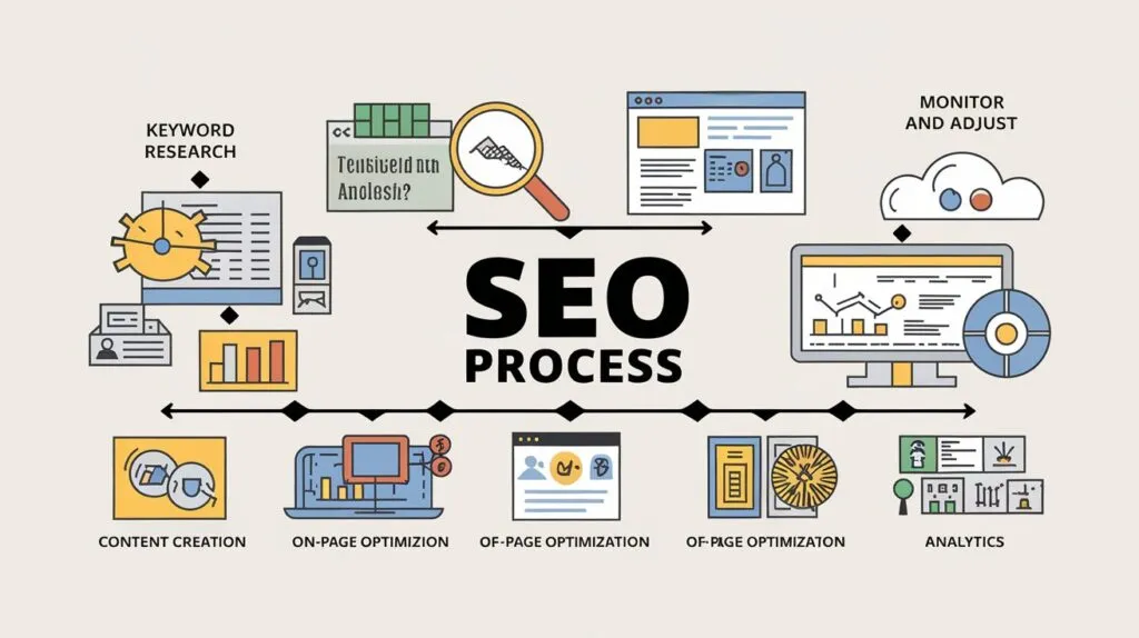 A Flowchart With The Text Seo Process Th LHmpWRFFT7edzQzaNFQdkQ 7Q0Ne8TAQCaYUvNaMqA2OQ